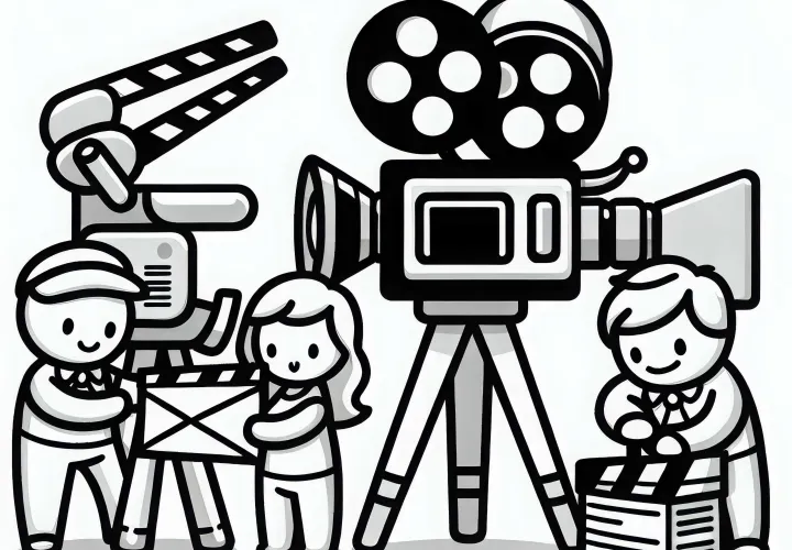 Filmkamera farvelægningsskabelon Gratis download