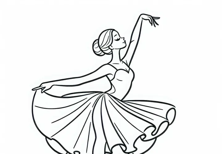 Danskerinde Maleri Skabelon Gratis Download