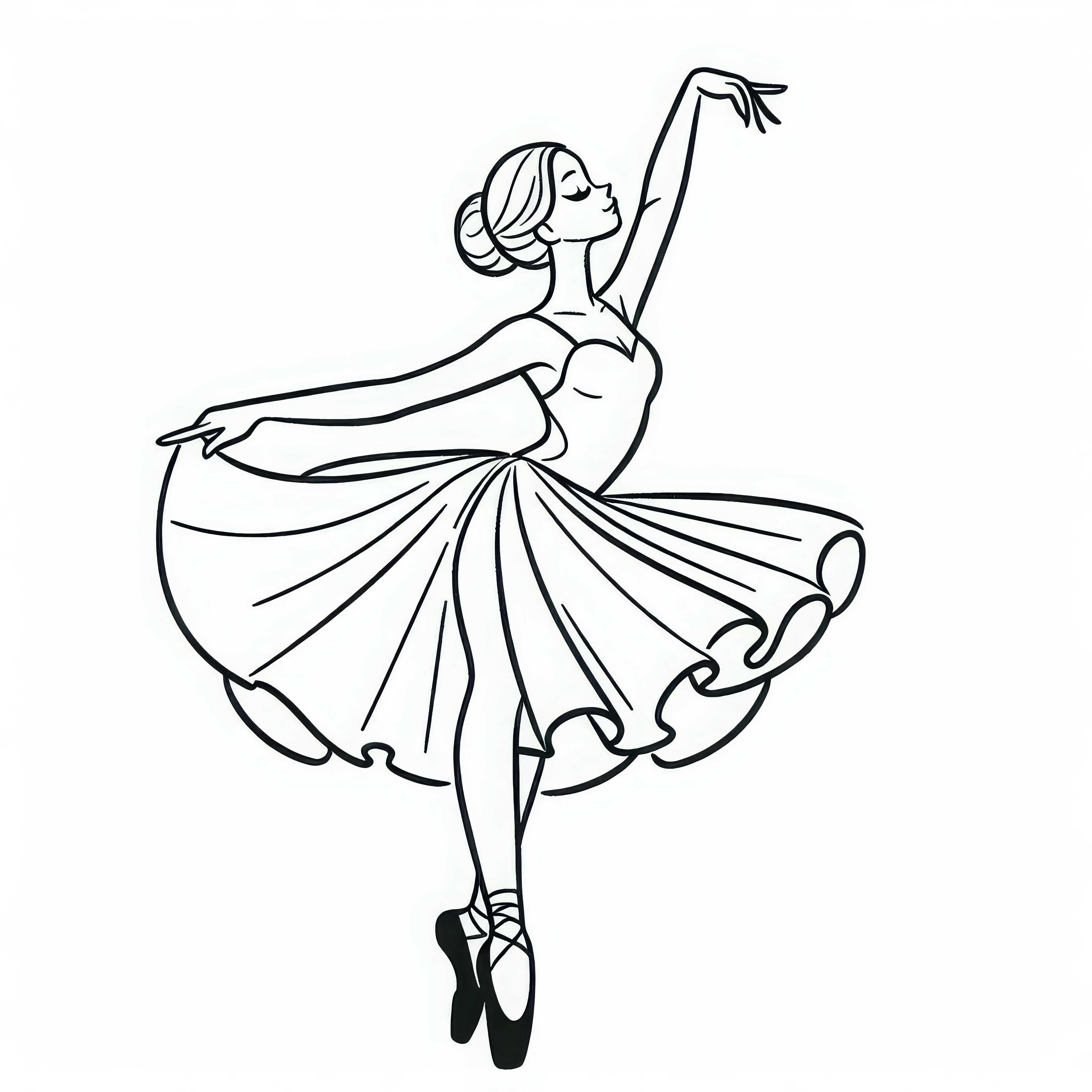 Modelo de desenho de dançarina para download gratuito