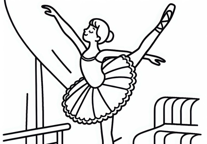 Bailarina Desenho para Colorir Grátis
