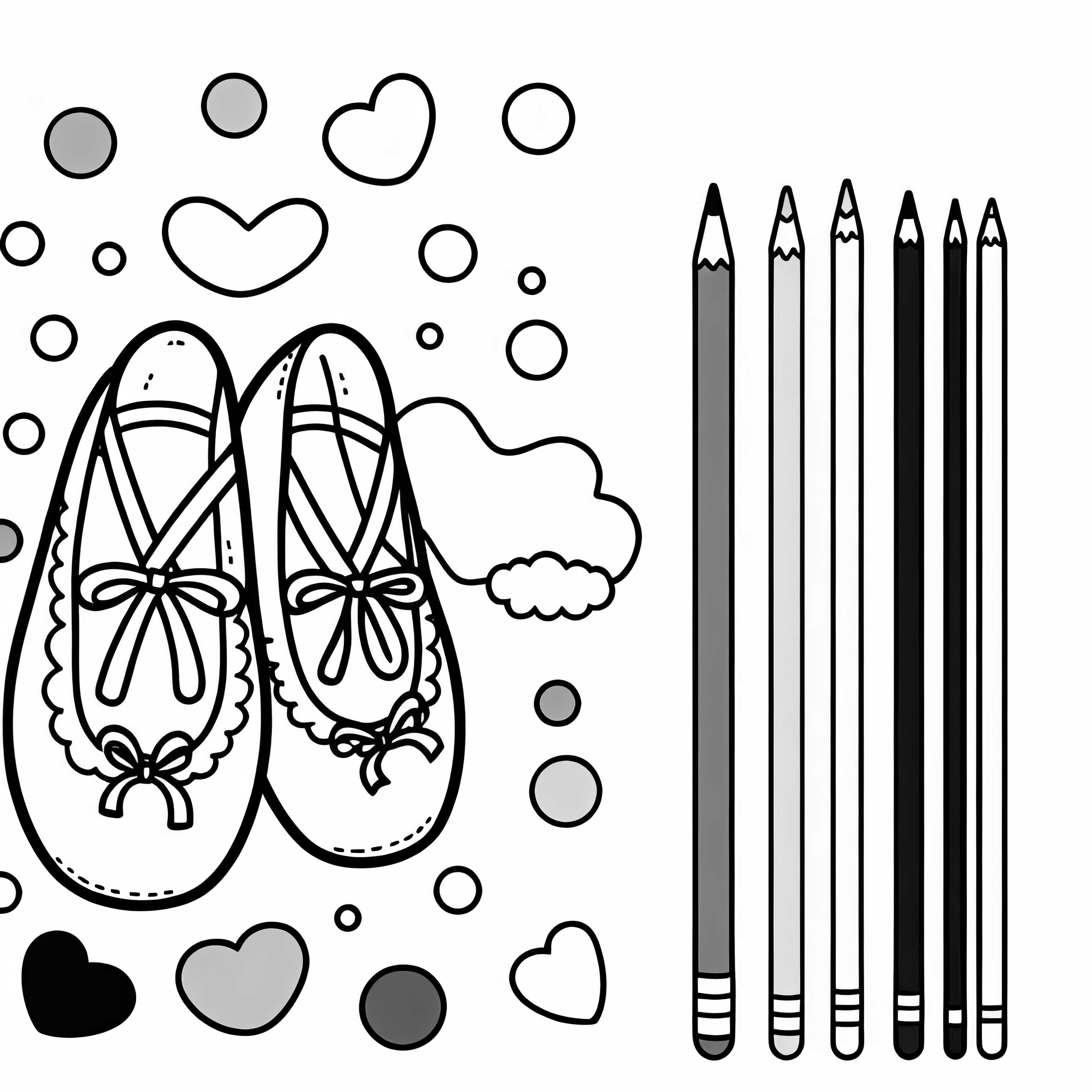 Desenho para colorir de sapatilhas de balé para dançarina gratuito