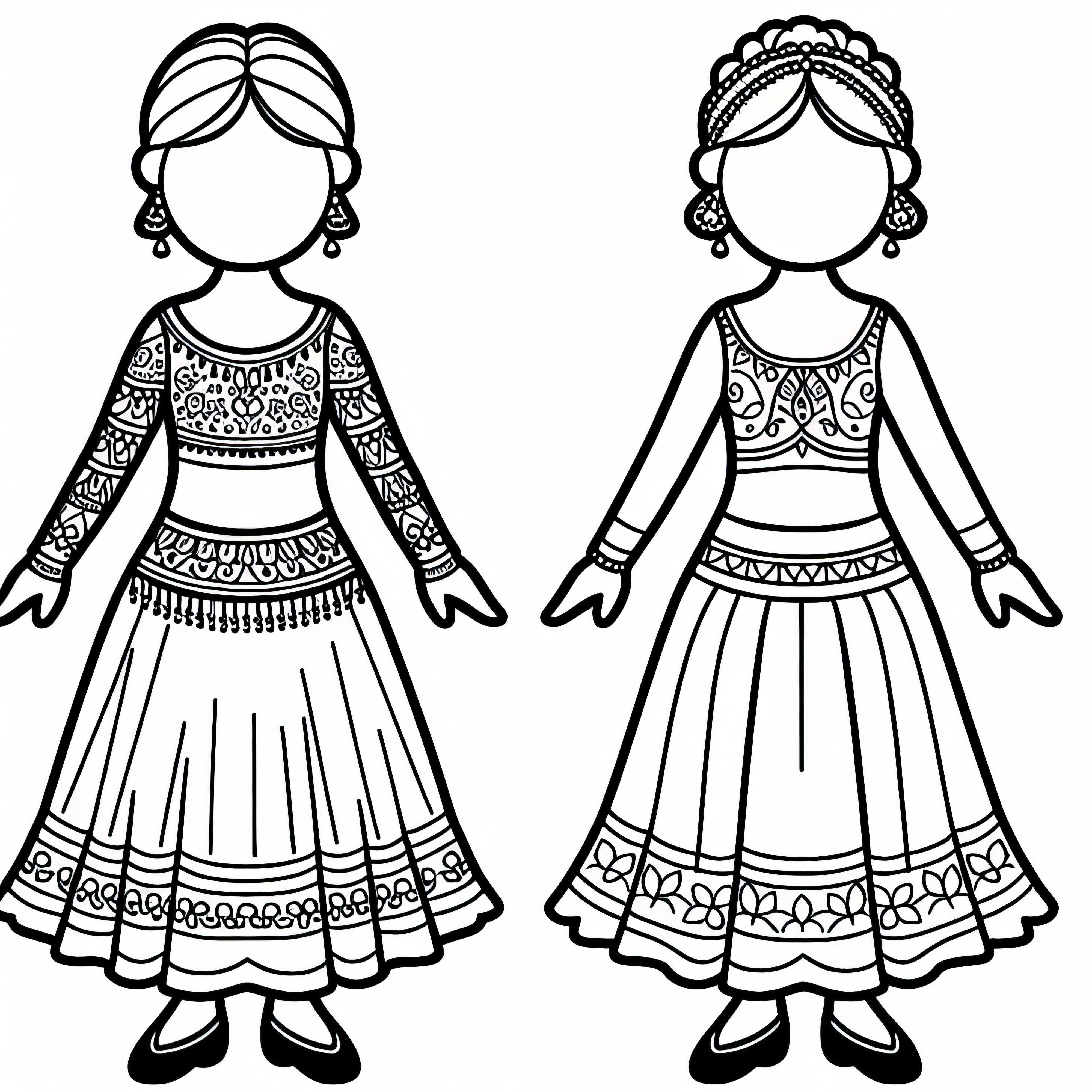 Roupa de dança para dançarina - Desenho para colorir grátis
