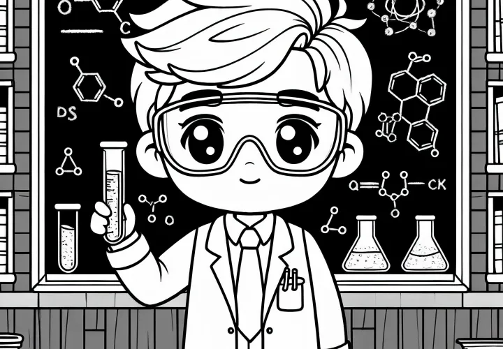 Gratis videnskabsmand farvelægning