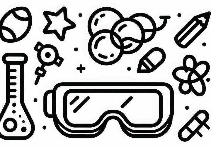 Beskyttelsesbrille til videnskabsfolk – Malebillede gratis