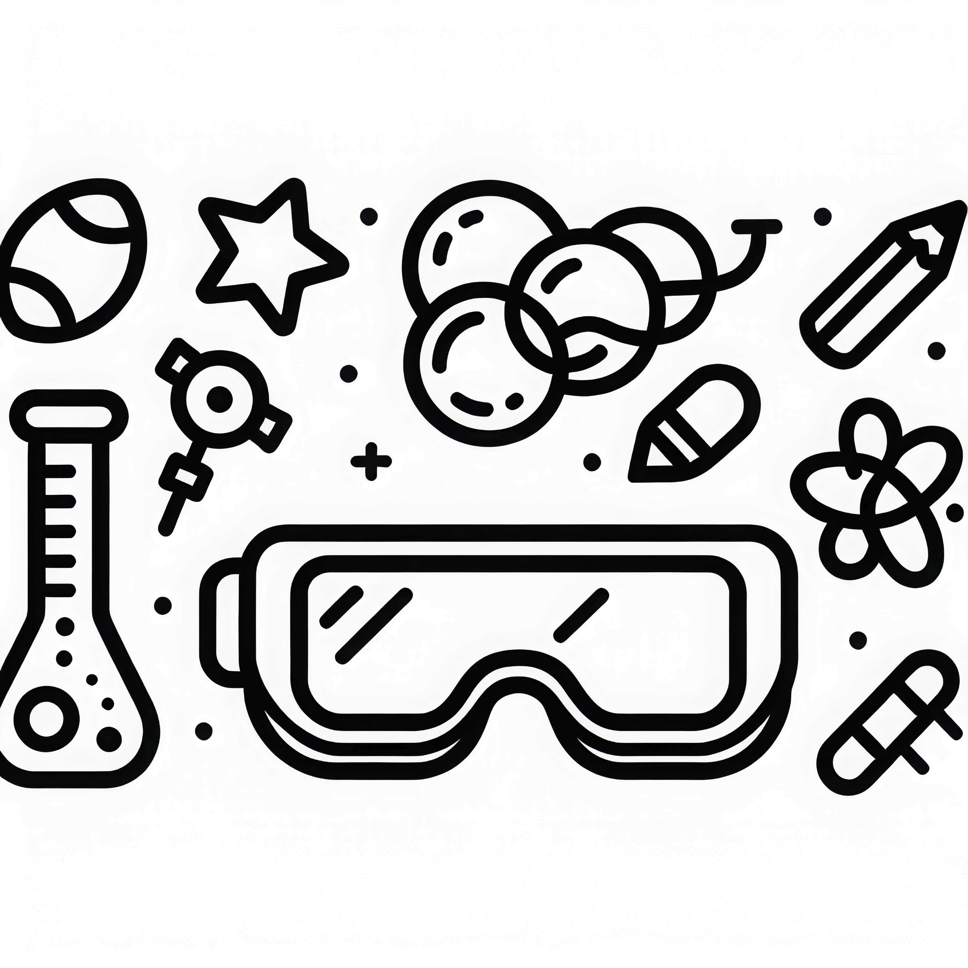 Gafas de protección para científicos - Dibujo para colorear gratis