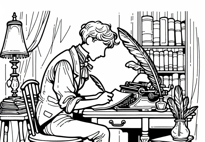 Forfatter Malebillede Gratis