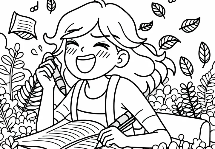 Forfatterinde på jagt efter inspiration i naturen – Malebog gratis