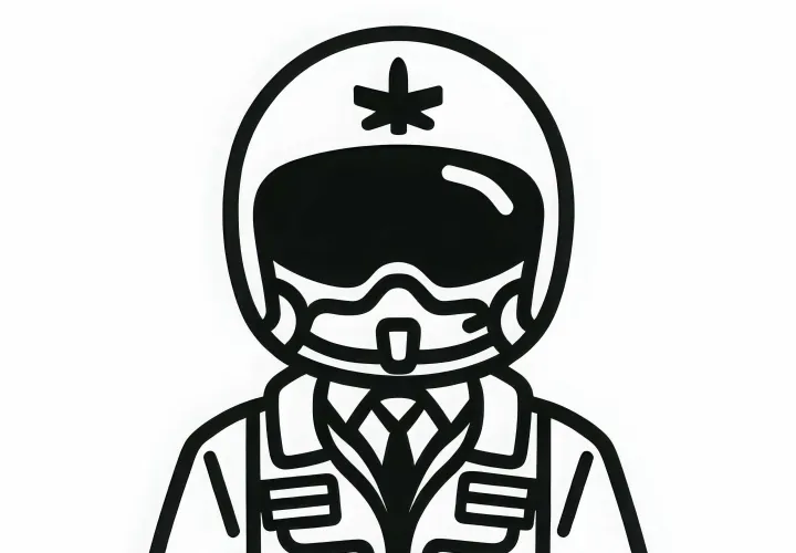 Traje de vuelo de un piloto de caza - dibujo para colorear para descargar gratis