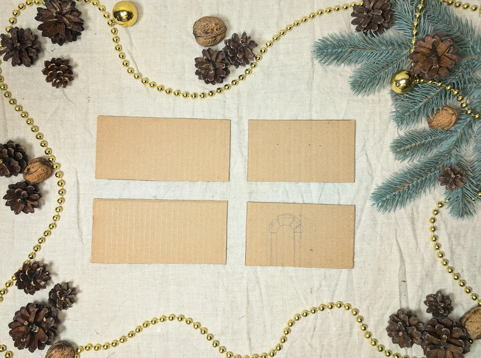 Panduan langkah demi langkah untuk membangun rumah Natal: Gambar 1