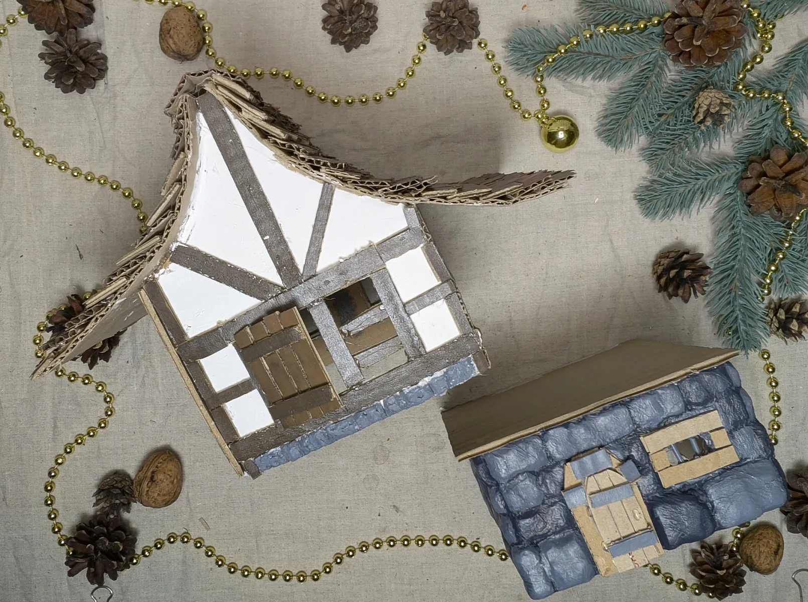 Petunjuk langkah demi langkah untuk membangun rumah Natal: Gambar 12