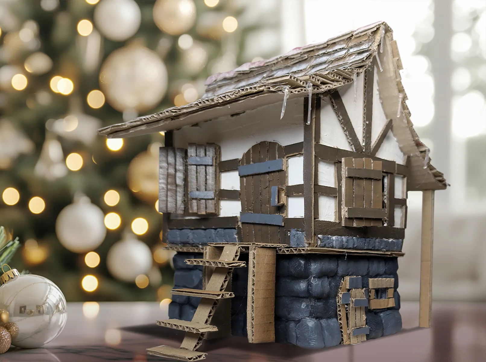 Petunjuk langkah demi langkah untuk membangun rumah Natal: Gambar 14