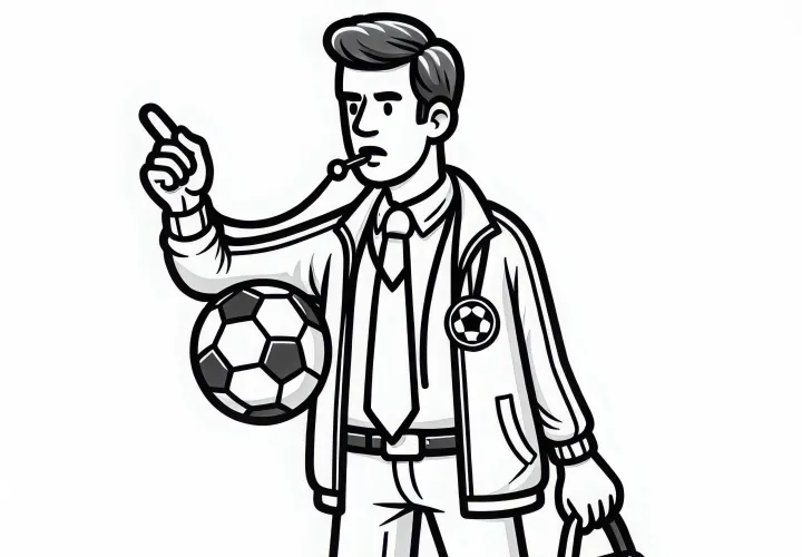 Fußballtrainer Malvorlage Kostenlos – Lade Dir Das Ausmalbild Noch Heute Herunter