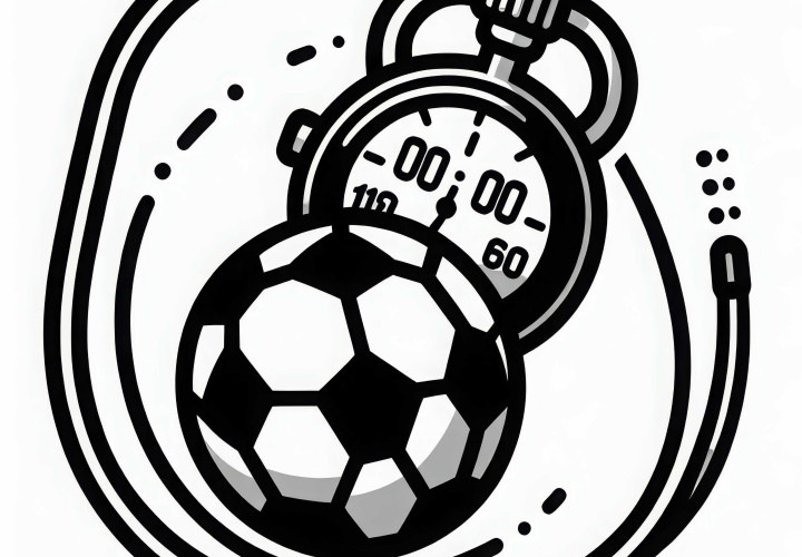 Stoppuhr eines Fußballtrainers Malvorlage kostenlos Stoppuhr eines Fußballtrainers Malvorlage kostenlos