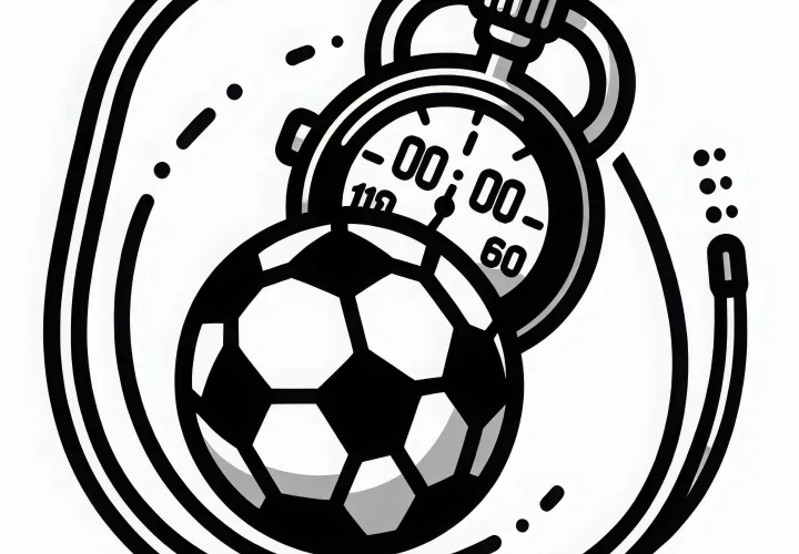 Stoppuhr eines Fußballtrainers Malvorlage kostenlos