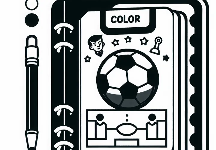 Ausmalbild eines Fußballtrainers – kostenlose Malvorlage