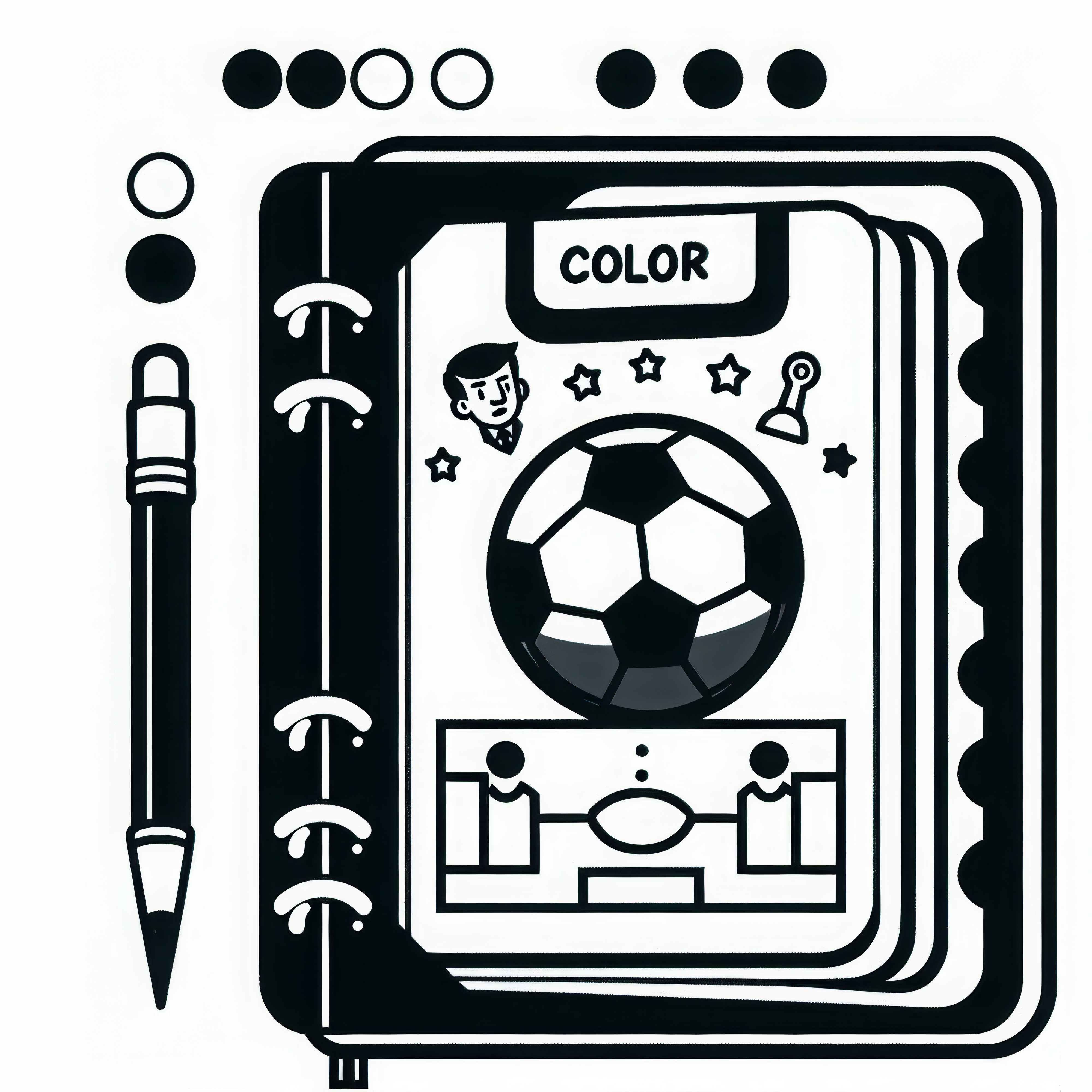 Ausmalbild eines Fußballtrainers – kostenlose Malvorlage