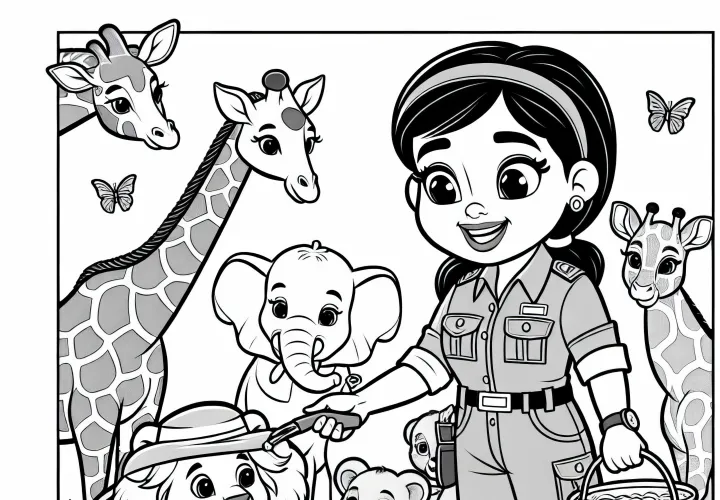 Tierpflegerin Ausmalbild Kostenlos