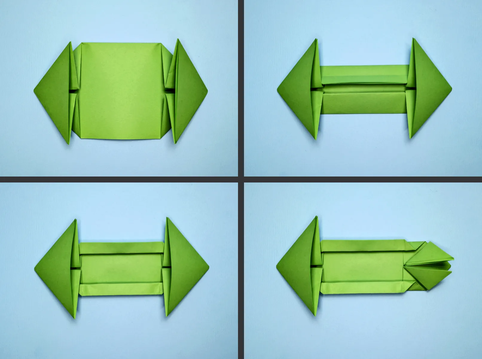 Paberist origami-tanki voltimine: samm-sammult juhend koos fotode ja kirjeldusega. Pilt 3