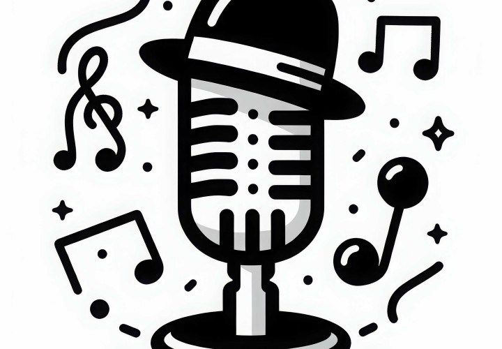 Micrófono para músicos – Dibujo para colorear gratis