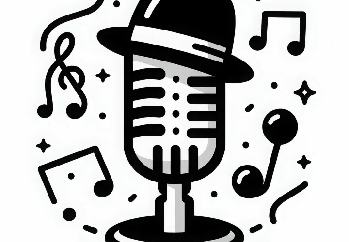 Micrófono para músicos – Dibujo para colorear gratis
