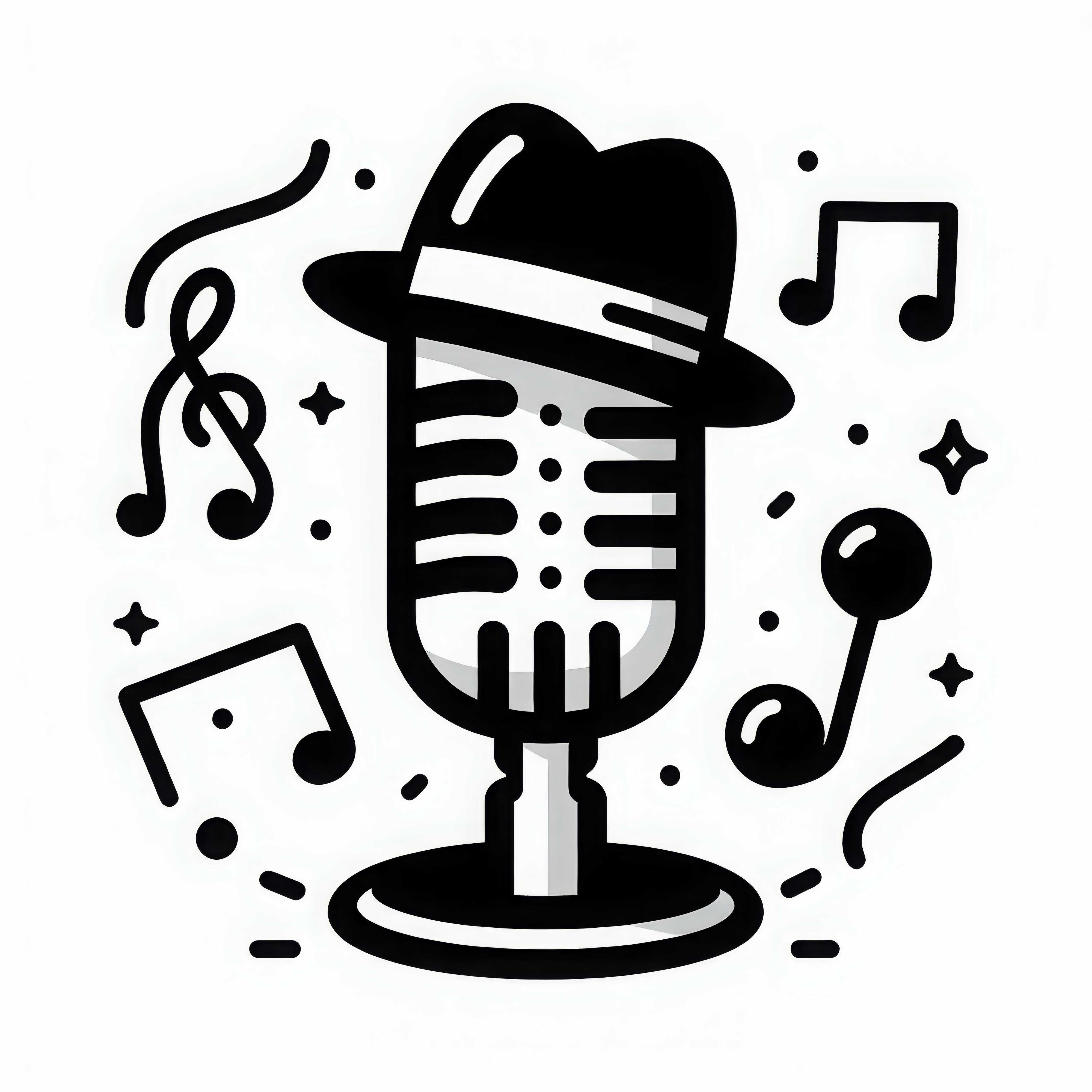 Micrófono para músicos - Dibujo para colorear gratis