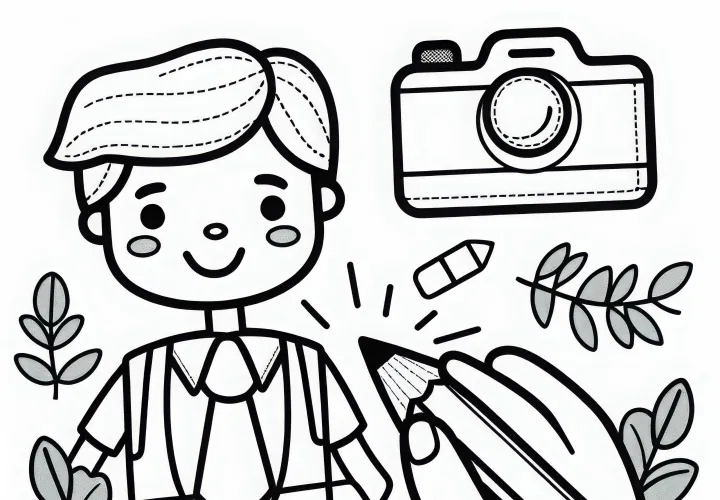 Presseausweis eines Reporters – Malvorlage einfach gratis