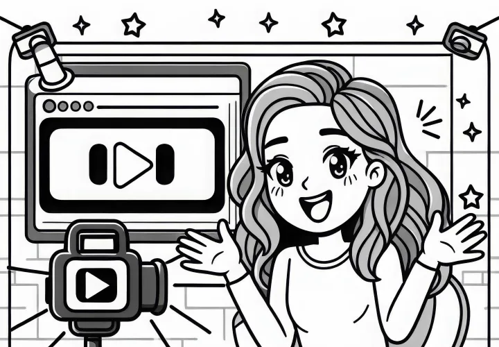 Youtuberin Ausmalbild Kostenlos
