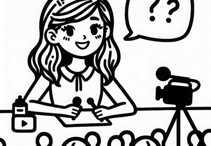 YouTuberが公の質問会で - 無料の簡単な塗り絵 YouTuberが公開質問会で - 簡単な塗り絵を無料で