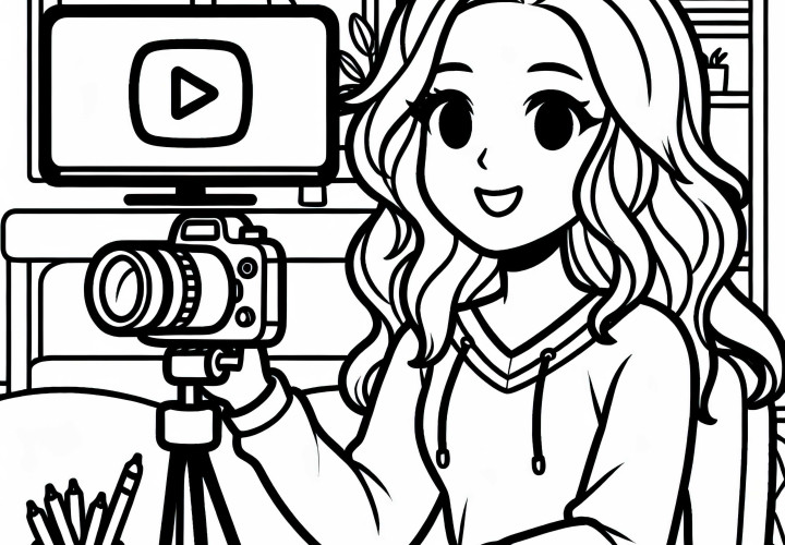 YouTubeクリエイターの塗り絵 無料ダウンロード YouTuberの塗り絵 無料ダウンロード