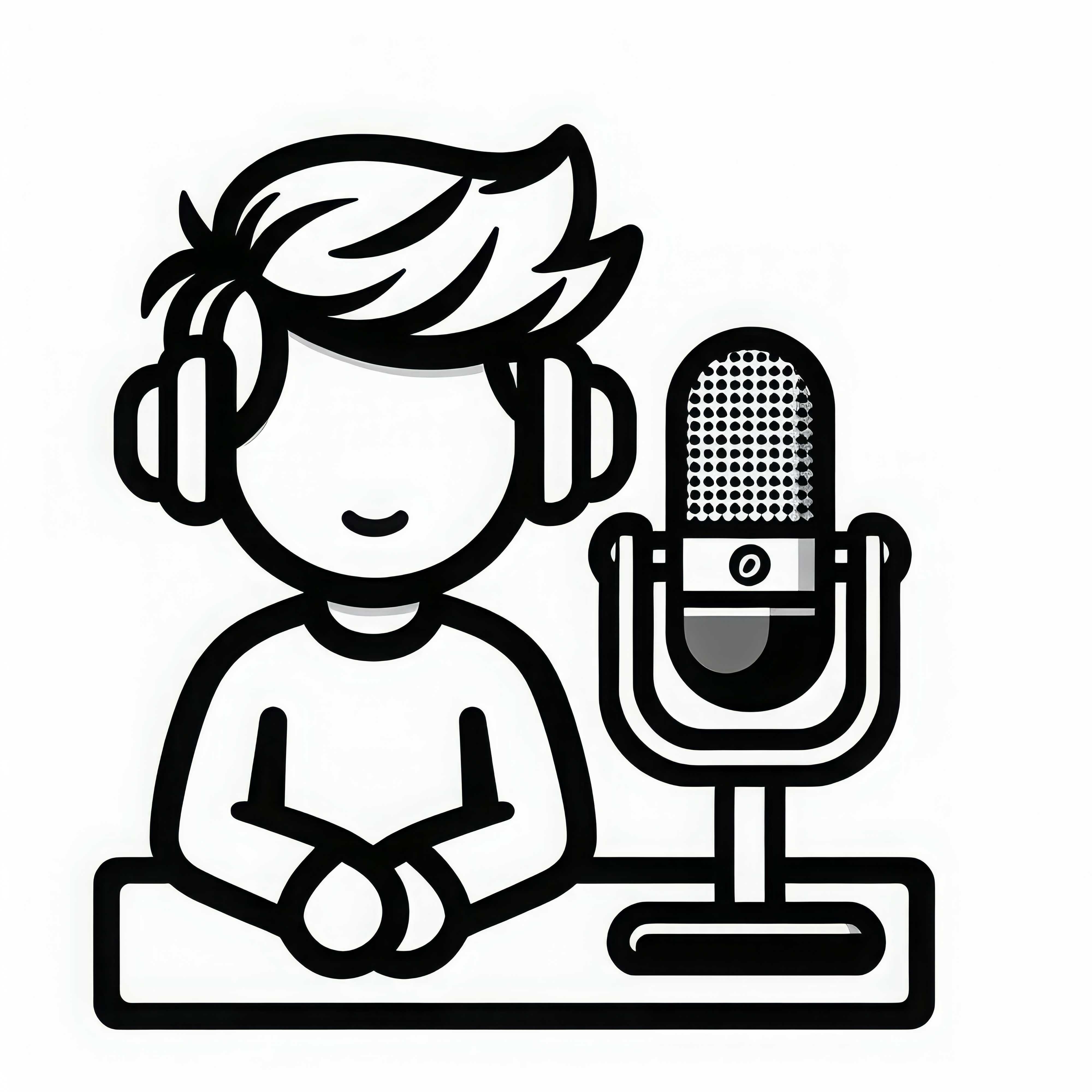 YouTuber用のマイクの塗り絵 - 無料ダウンロードとオンラインで塗り絵をする