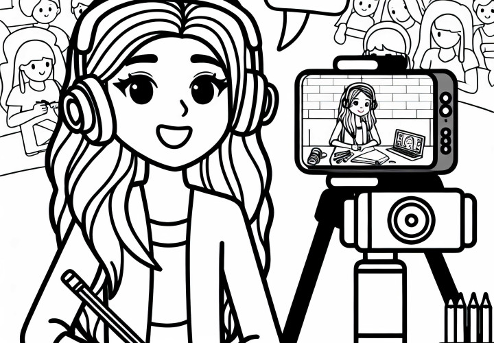 Influencerin Ausmalbild Kostenlos Influencerin Ausmalbild Kostenlos