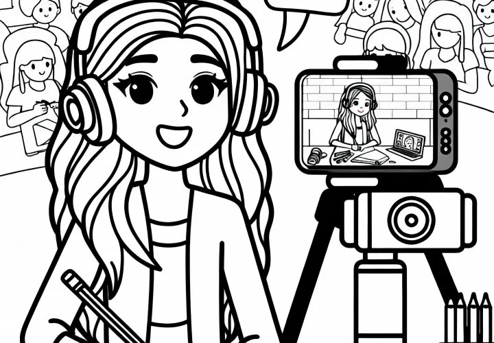 Influencerin Ausmalbild Kostenlos