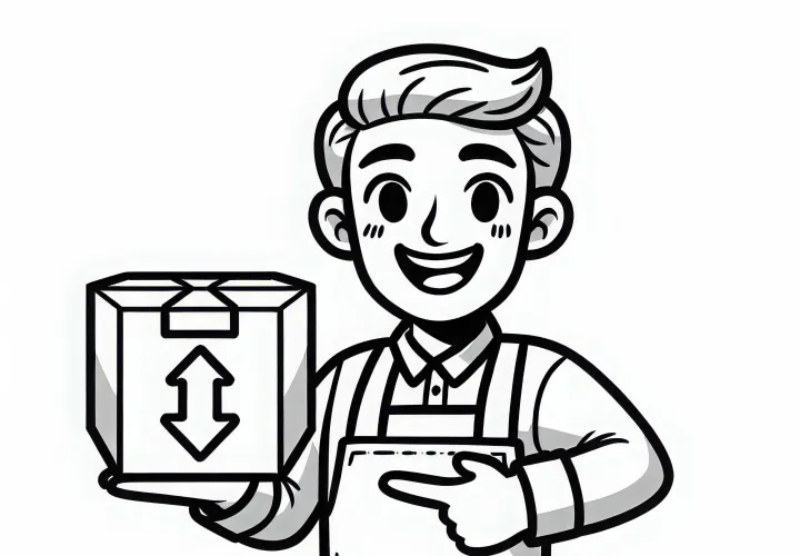 Influencer macht Werbung für Produkt – Malvorlage gratis