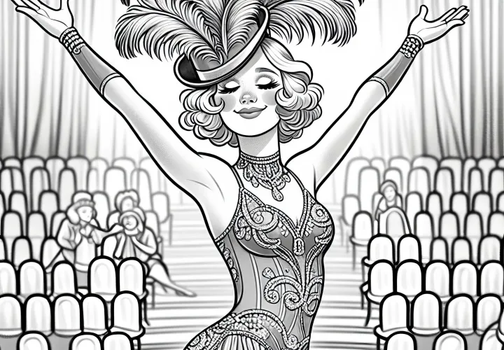 Zirkusartist viser sig efter showet for publikums bifald – Malebillede gratis