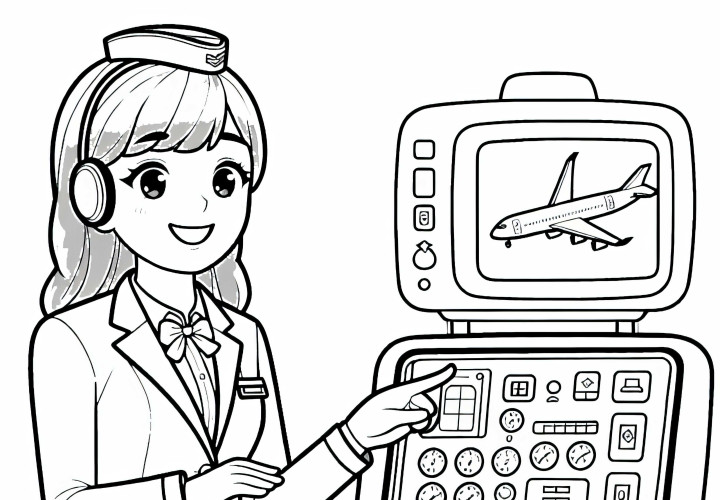 Kolorowanka dla stewardessy za darmo