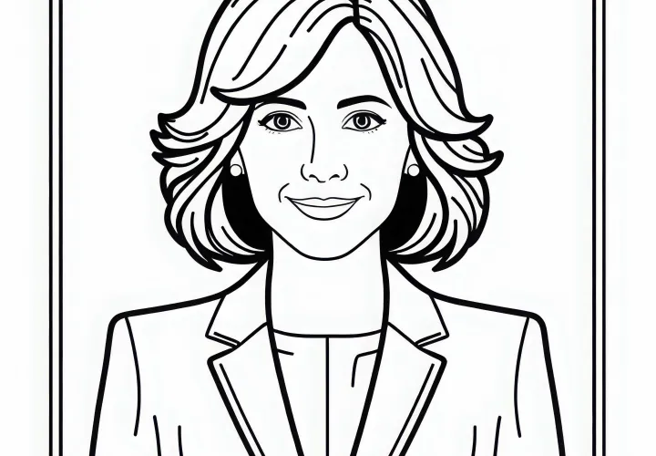 Präsidentin Malvorlage Gratis – Ein Ausmalbild für Kreative