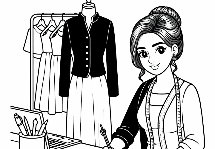 Mode designer farvelægning gratis