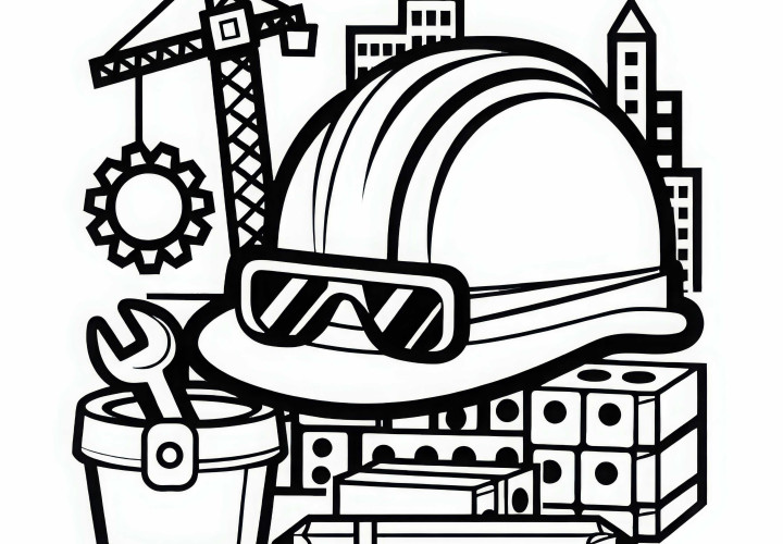 Bauhelm für Bauingenieur Malvorlage kostenlos herunterladen Bauhelm für Bauingenieur Malvorlage kostenlos herunterladen