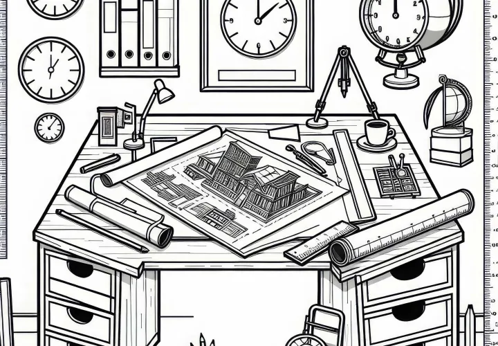 Architektenbüro Ausmalbild Gratis