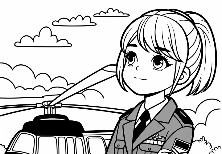 Hubschrauberpilotin Ausmalbild Kostenlos zum Download Hubschrauberpilotin Ausmalbild Kostenlos zum Download