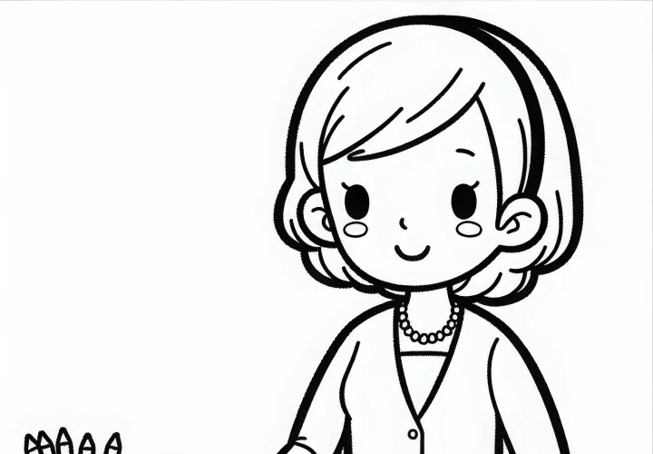 Udsmykningsbillede til børnehave – Gratis motiv til udskrift og online farvelægning