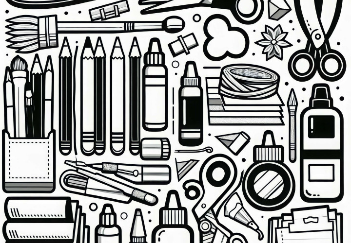 Disegno da colorare per l'asilo: Materiale per fare bricolage da scaricare gratuitamente