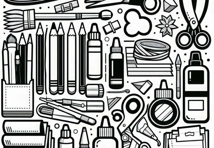 Malebillede til børnehave: Håndværksmateriale Gratis at downloade