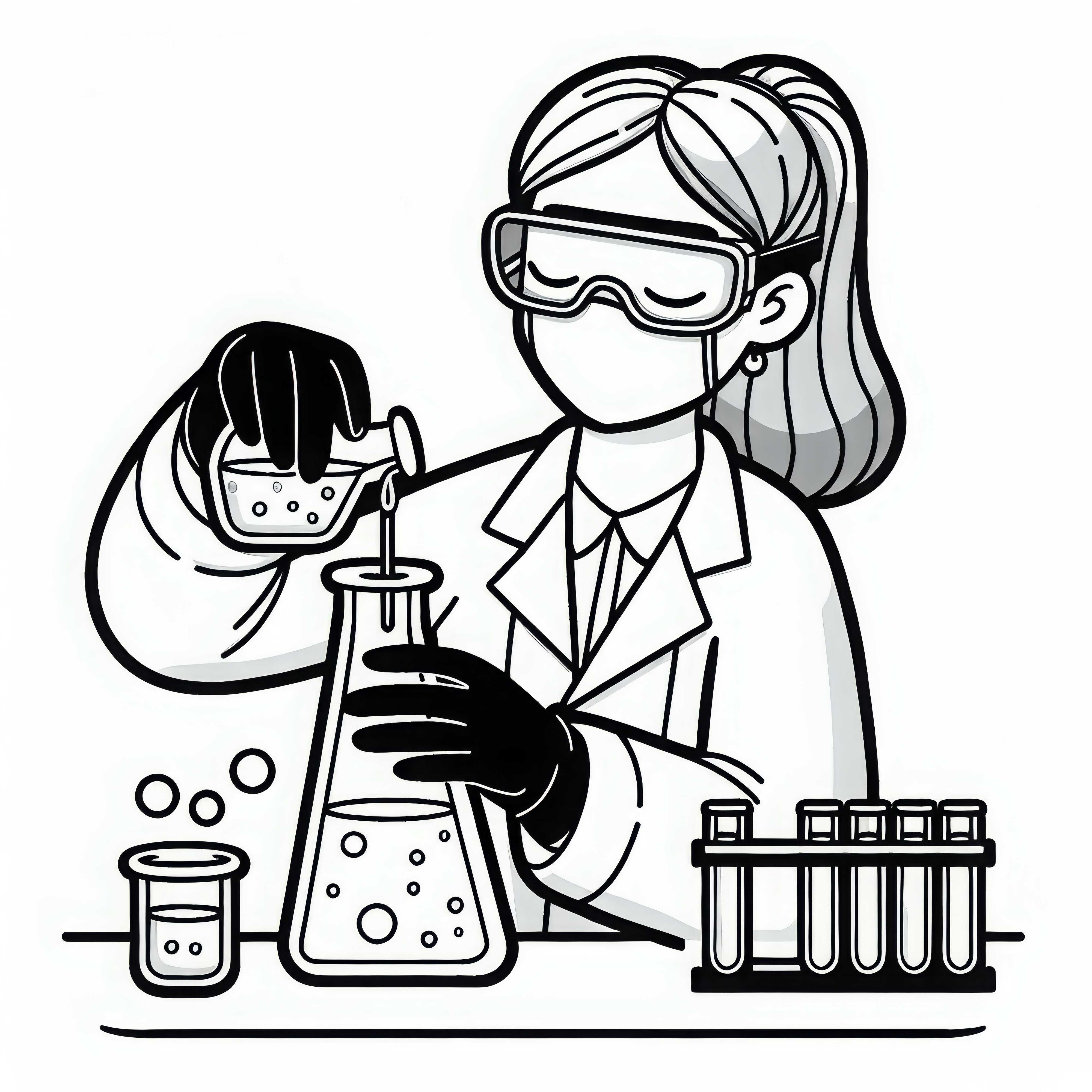 Química neutraliza ácido con base - Descarga gratuita de imagen para colorear