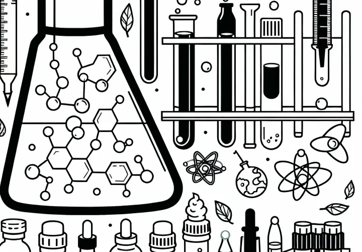Chemikalienflaschen Malvorlage Einfach Gratis