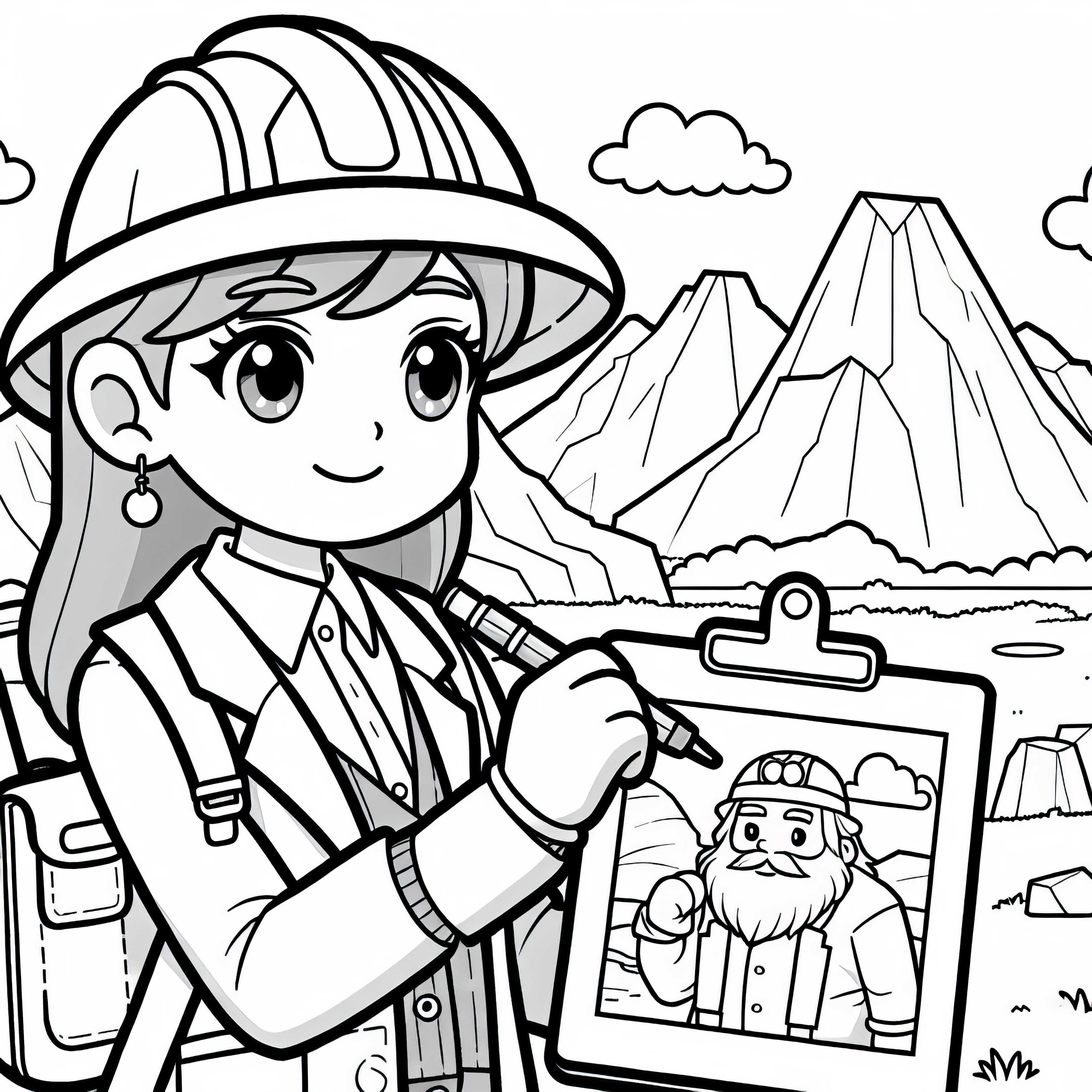 Geoložka omalovánka zdarma Geoložka omalovánka zdarma