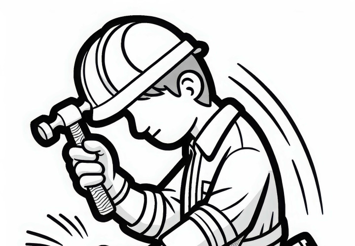 Geologe Klopft Gestein Mit Hammer Ab – Malvorlage Gratis Geologe Klopft Gestein Mit Hammer Ab – Malvorlage Gratis