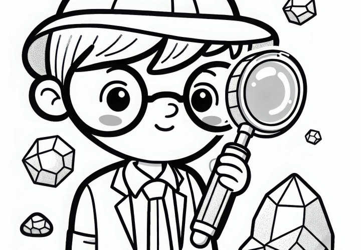 Lupe für einen Geologen Malvorlage zum Ausdrucken und Online-Ausmalen Lupe für einen Geologen Malvorlage zum Ausdrucken und Online-Ausmalen