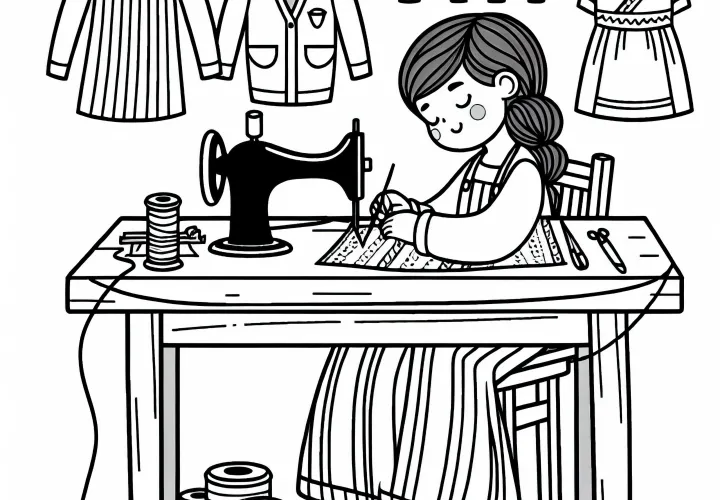 Schneiderin Malvorlage Kostenlos