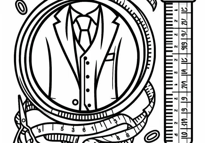 Massband eines Schneiders als Ausmalbild – Einfach und gratis